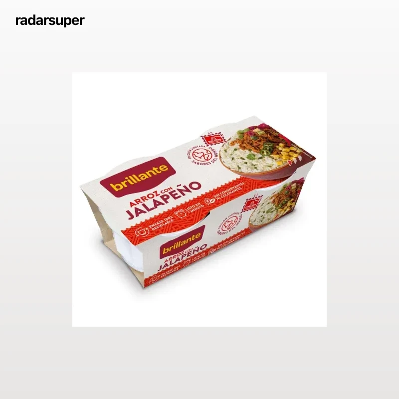 Arroz con jalapeño para microondas Brillante sin gluten pack de 2 unidades de 125 g.