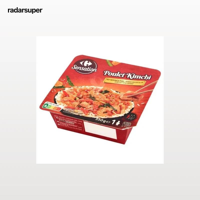 Arroz con pollo con salsa kimchi Carrefour Sensation 350 g.