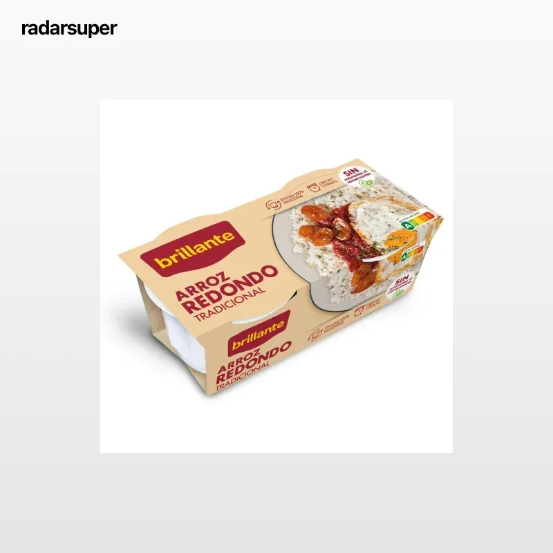 Arroz redondo para microondas Brillante pack de 2 unidades de 125 g.