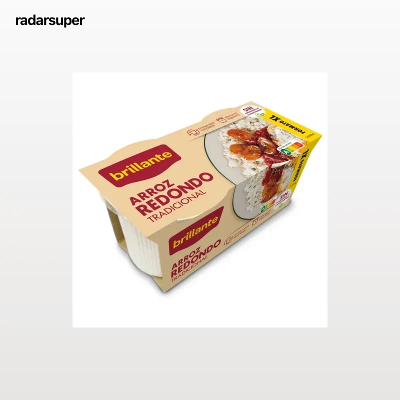 Arroz redondo para microondas Brillante pack de 2 unidades de 200 g.