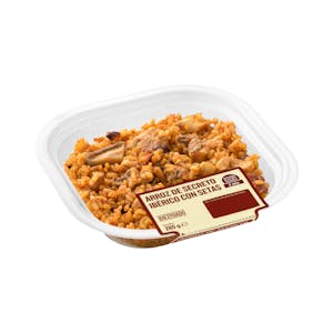 Arroz de secreto ibérico con setas
