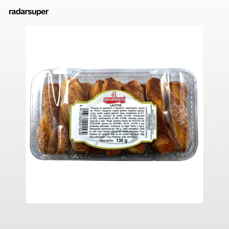 ARRUABARRENA Lacitos de hojaldre bandeja 130 g.