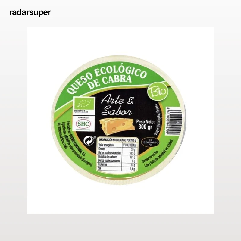 ARTE&SABOR Queso de cabra tierno ecológico ARTE & SABOR 300 g.