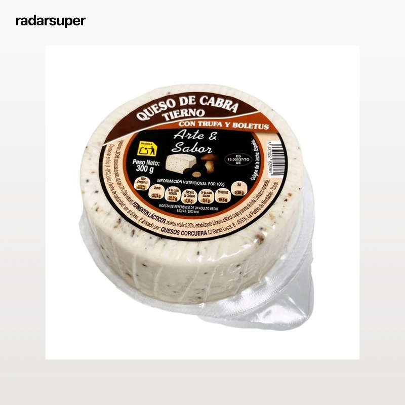 ARTE&SABOR Queso de cabra tierno con trufa y boletus 300 g.