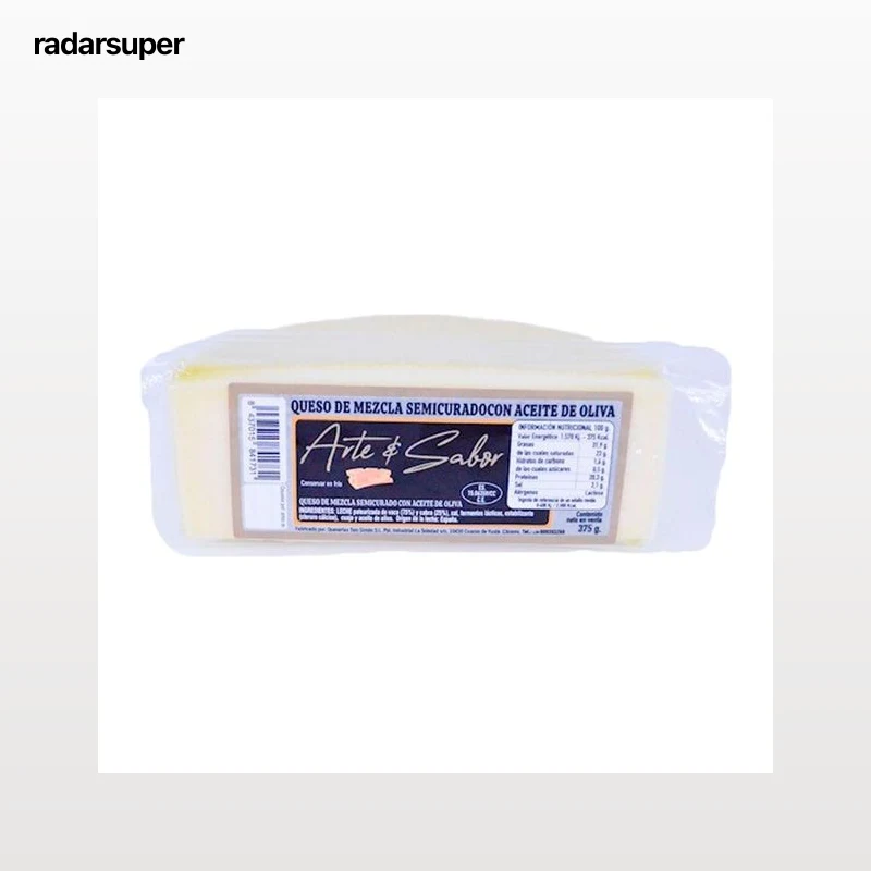 ARTE&SABOR Queso mezcla semicurado con aceite de oliva 375 g.