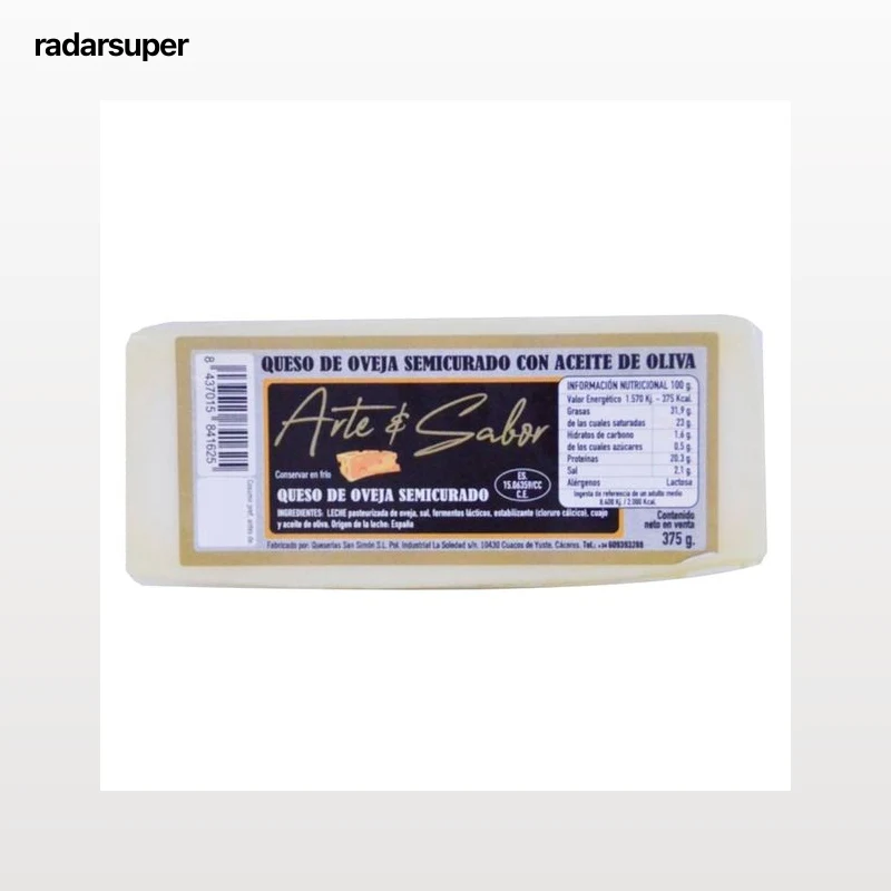 ARTE&SABOR Queso oveja semicurado con aceite de oliva 375 g.