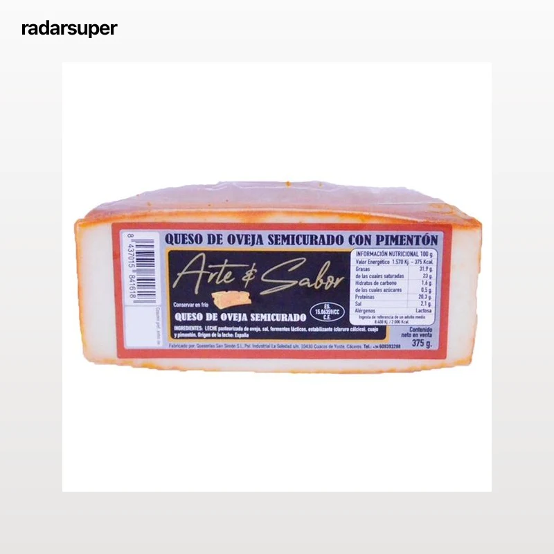 ARTE&SABOR Queso de oveja semicurado con pimentón 375 g.