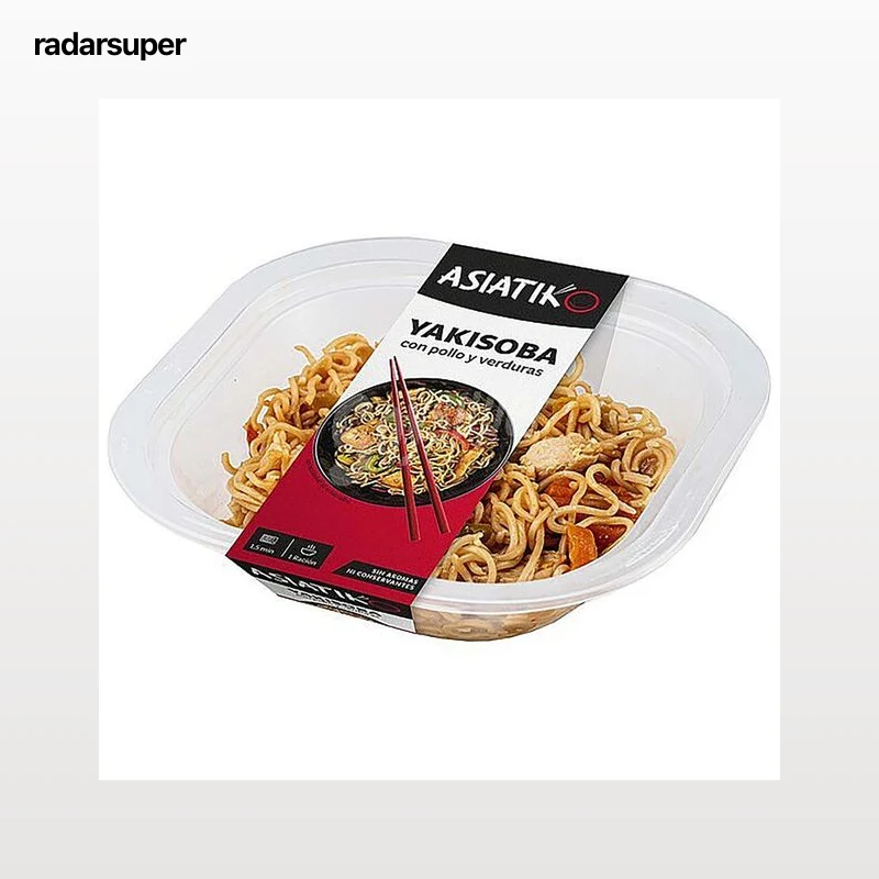 ASIATIKO Yakisoba con pollo y verduras, listo para calentar y comer 260 g.