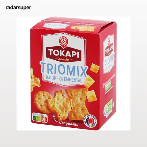 Assortiment de crackers nature et emmental Tokapi 100 g
