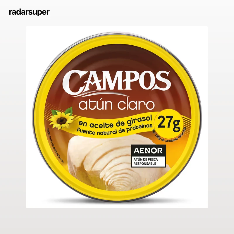 Atún claro en aceite de girasol Campos 104 g