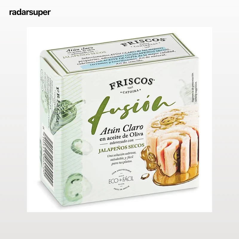 Atún claro en aceite de oliva con jalapeños Friscos 50 g