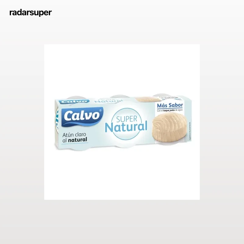 Atún claro al natural Calvo pack de 3 latas de 52 g.