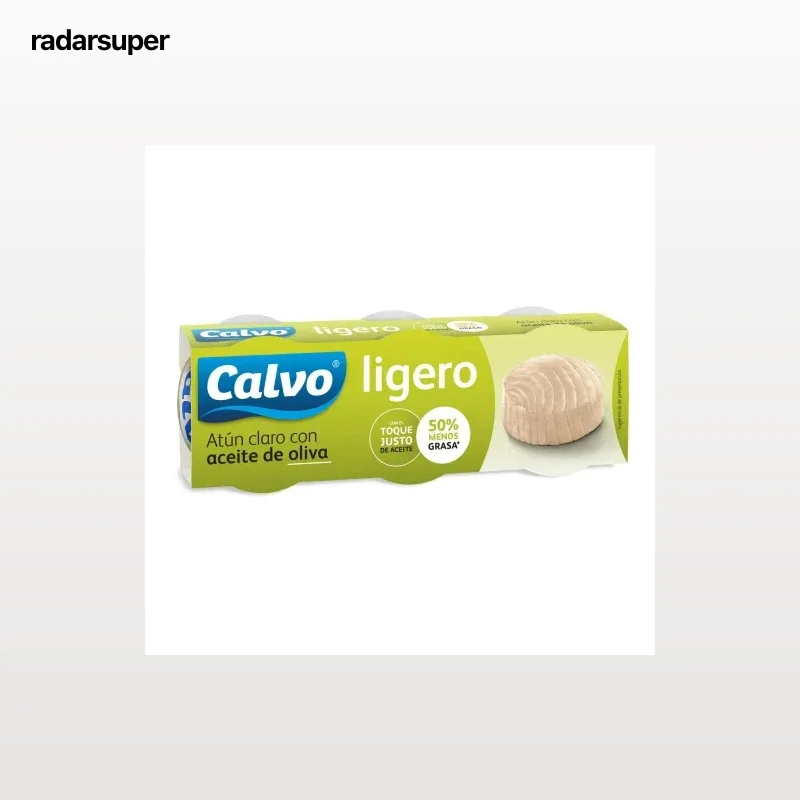 Atún claro con aceite de oliva Calvo pack de 3 latas de 56 g.