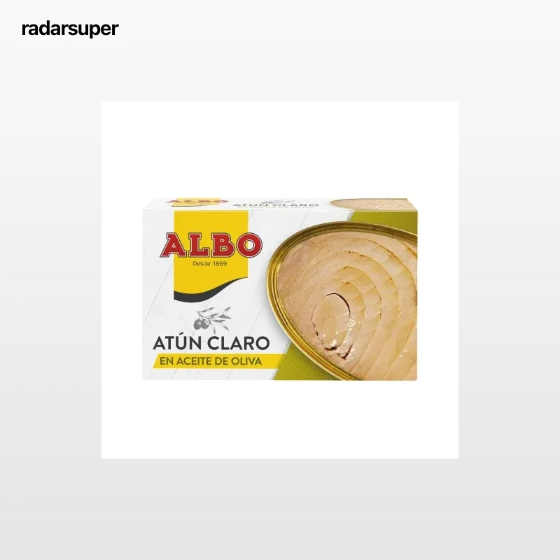 Atún claro en aceite de oliva Albo sin gluten y sin lactosa 82 g.