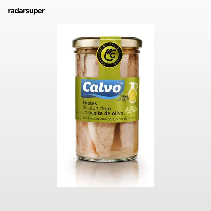 Atún claro en filetes con aceite de oliva Calvo 163g