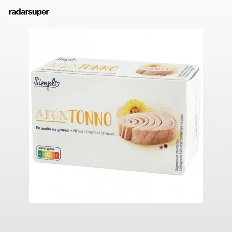 Atún en aceite de girasol Simpl 73 g.