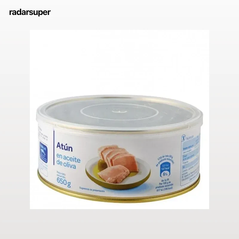 Atún en aceite de oliva 650 g.