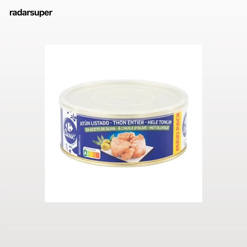 Atún en aceite de oliva Classic Carrefour lata 650 g.