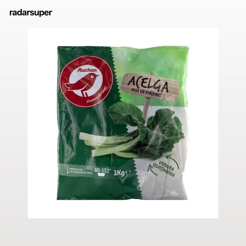 AUCHAN Acelgas seleccionadas en porciones 1 kg. Producto Alcampo