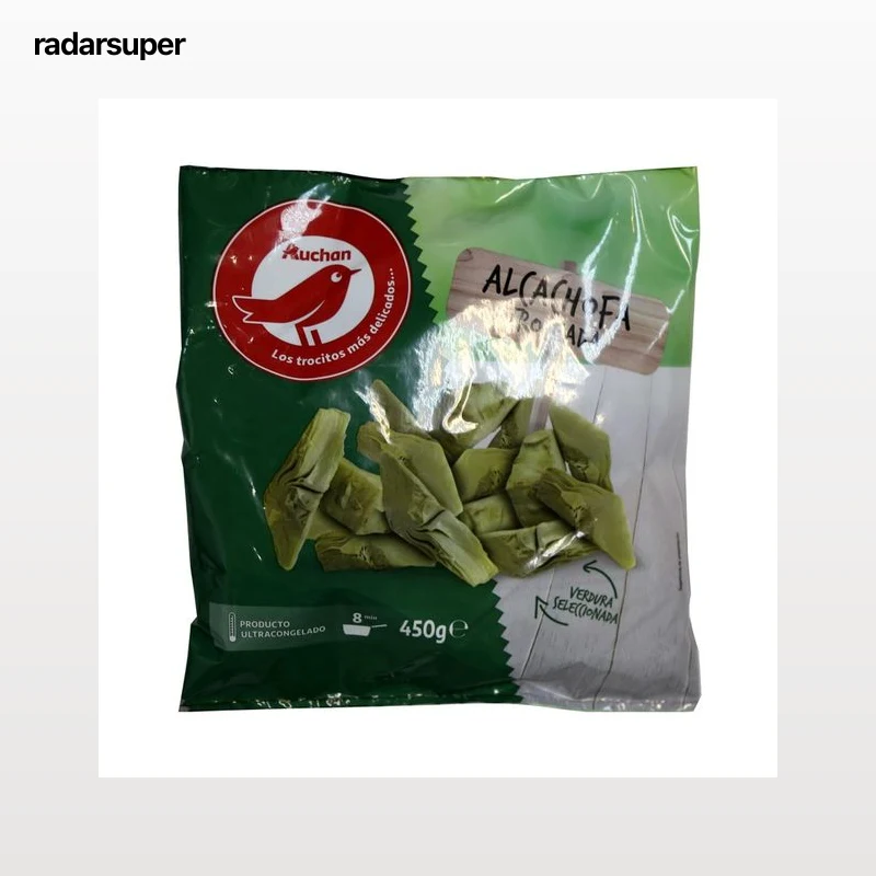 AUCHAN Alcachofas seleccionadas, limpias y troceadas 450 g. Producto Alcampo