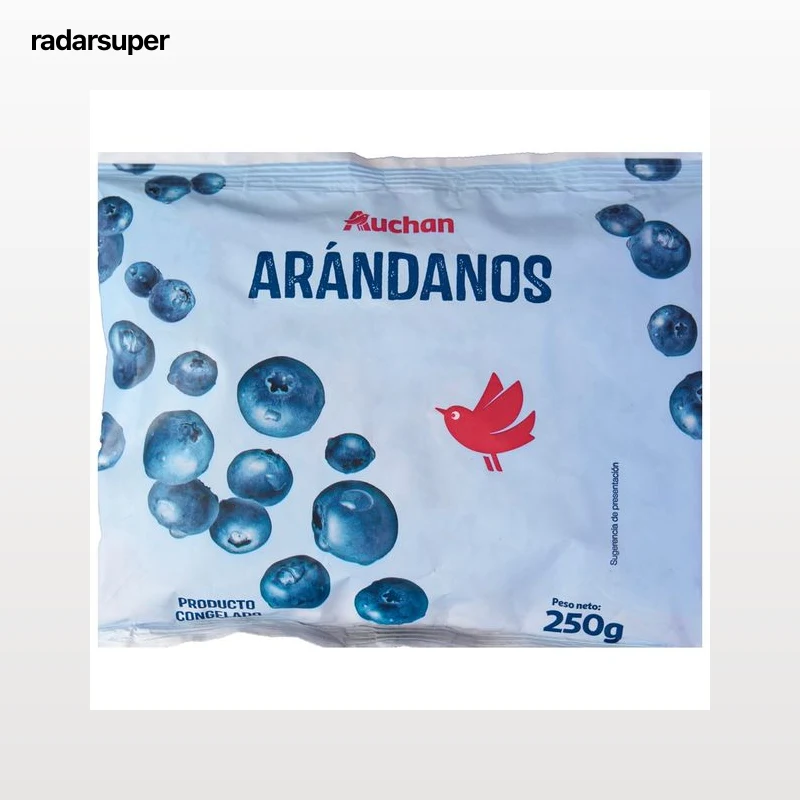 AUCHAN Arándanos congelados 250 g. Producto Alcampo.