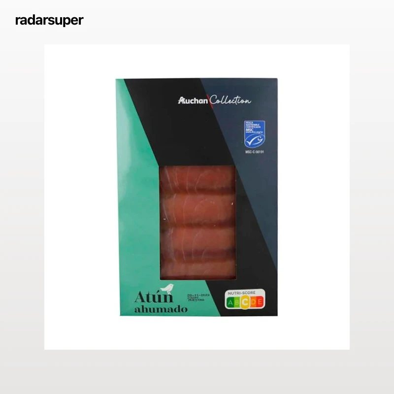 AUCHAN Atún ahumado msc 80 g.t Producto Alcampo