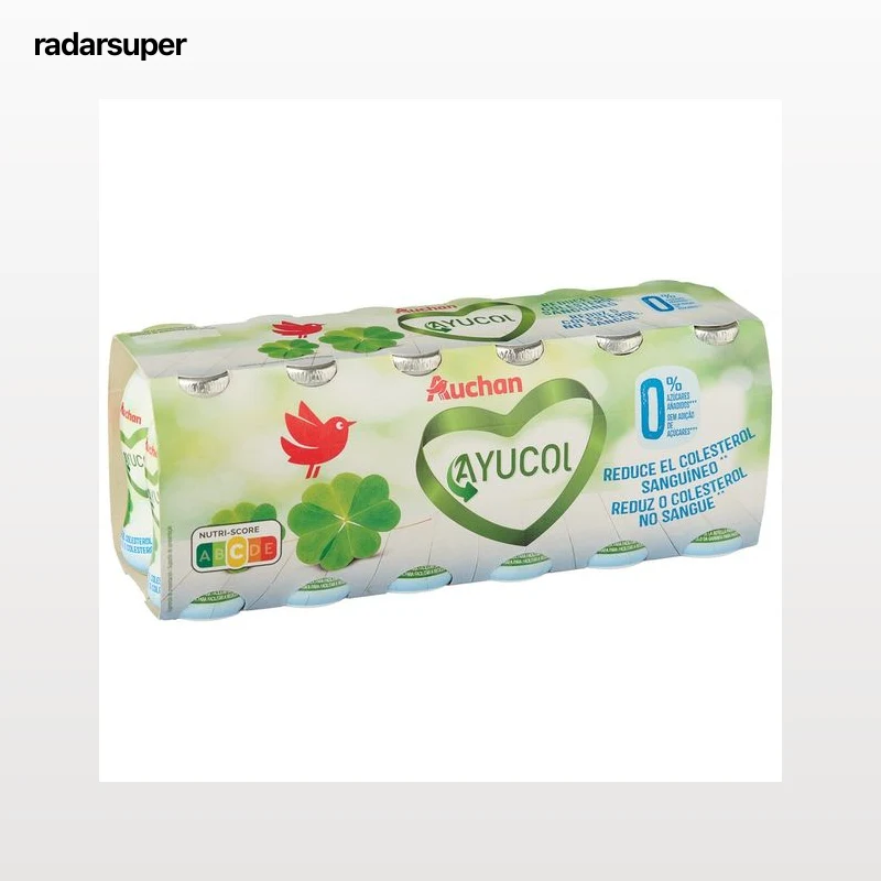 AUCHAN Ayucol natural, para ayudar a controlar el colesterol 12 x 100 g Producto Alcampo.