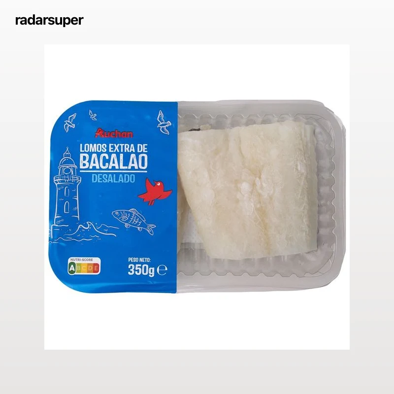 AUCHAN Bacalao desalado en lomos 350 g. Producto Alcampo