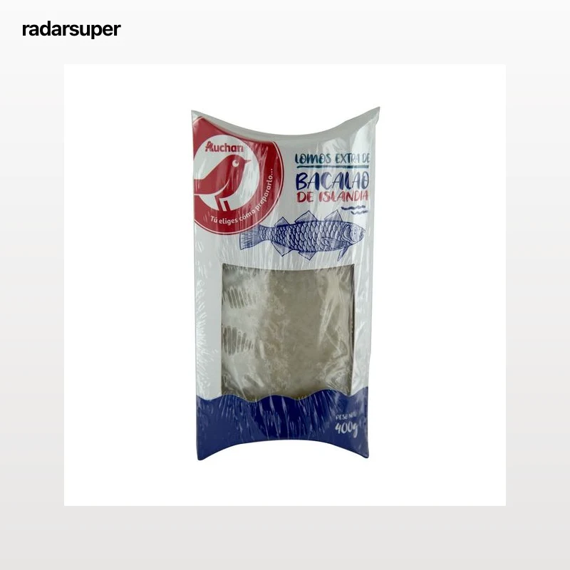 AUCHAN Bacalao salado en lomos de Islandia 400 g. Producto Alcampo