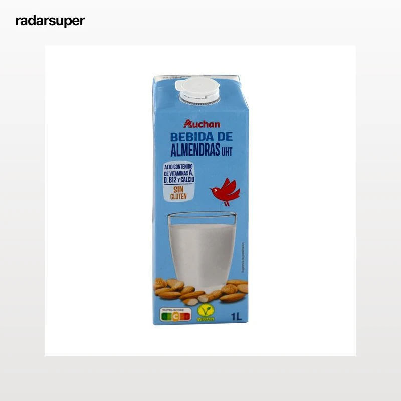 AUCHAN Bebida de almendras con calcio 1 l. Producto Alcampo