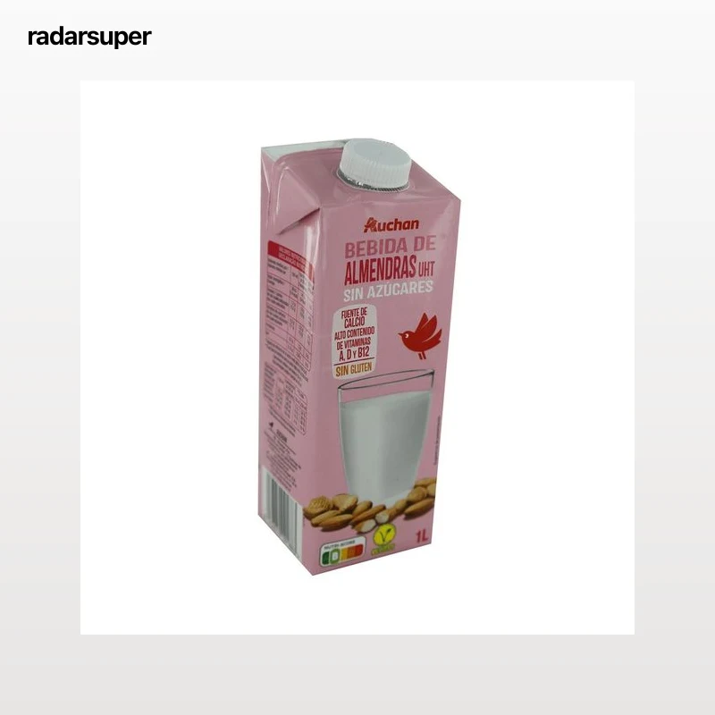 AUCHAN Bebida de almendras sin azúcares 1 l. Producto Alcampo