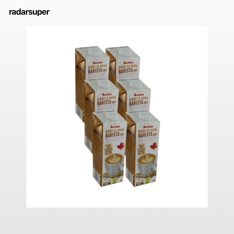 AUCHAN Bebida de avena barista 6 x 1 l. Producto Alcampo