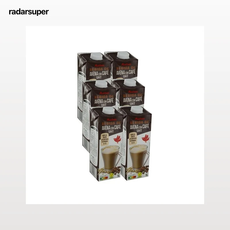 AUCHAN Bebida avena café 6 x 1 l Producto Alcampo