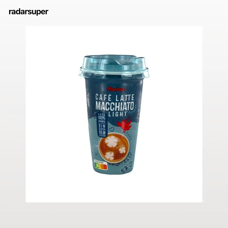 AUCHAN Bebida de café 100% arábica con un toque de leche desnatada (Macchiato light) 250 ml. Producto Alcampo