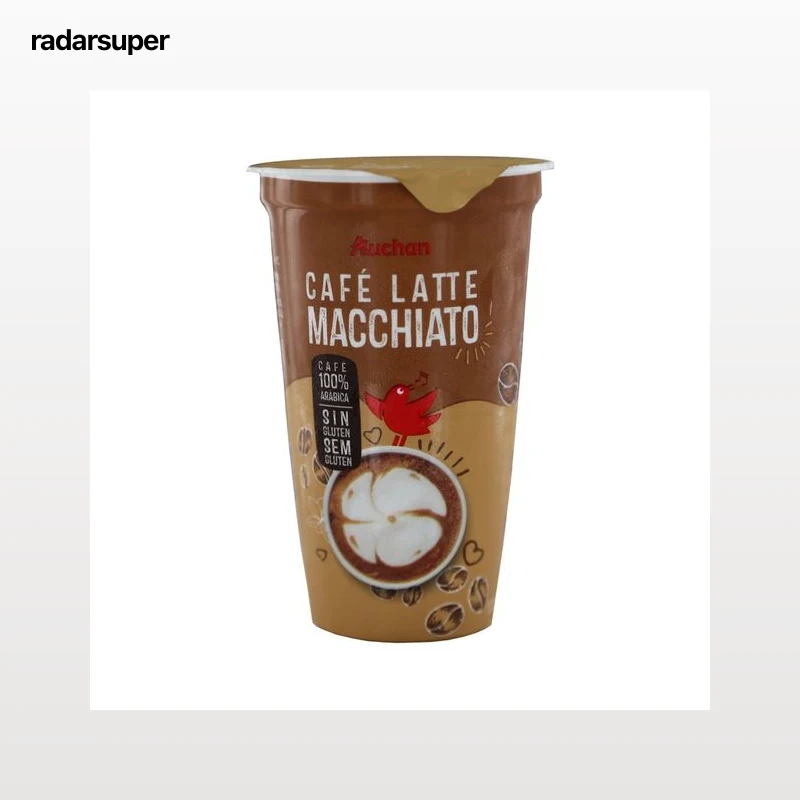 AUCHAN Bebida de café 100% arábica con un toque de leche (Macchiato) 250 ml. Producto Alcampo