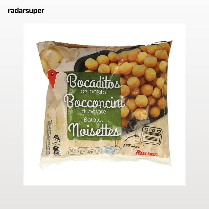 AUCHAN Bocaditos de patata ultracongelados 500 g. Producto Alcampo
