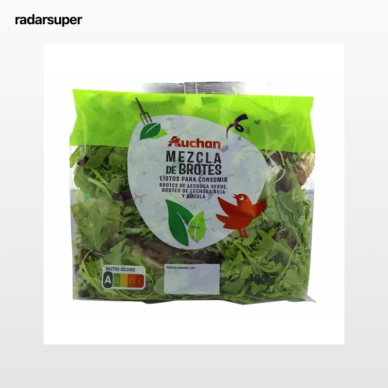 AUCHAN Brotes tiernos con rúcula bolsa de 100 g. Producto Alcampo