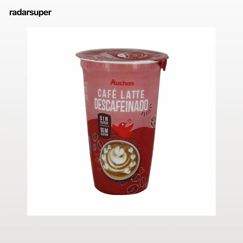 AUCHAN Café latte descafeinado 250 ml. Producto Alcampo