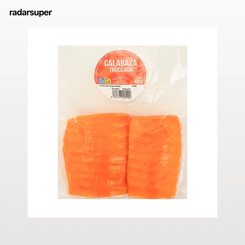 AUCHAN Calabaza troceada al vacío 400 g Producto Alcampo.