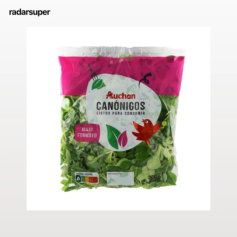 AUCHAN Canónigos Maxi Bolsa de 200 g. Producto Alcampo