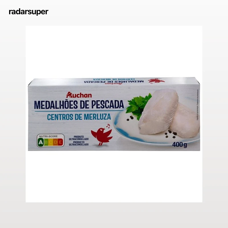 AUCHAN Centros de merluza ultracongelados 400 g. Producto Alcampo
