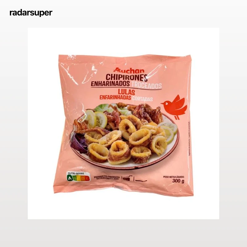 AUCHAN Chipirones enharinados, troceados y ultracongelados 300 g. Producto Alcampo