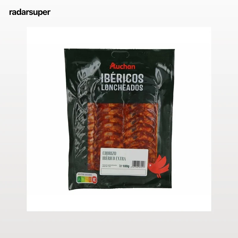 AUCHAN Chorizo ibérico de categoria extra, cortado en lonchas 100 g. Producto Alcampo