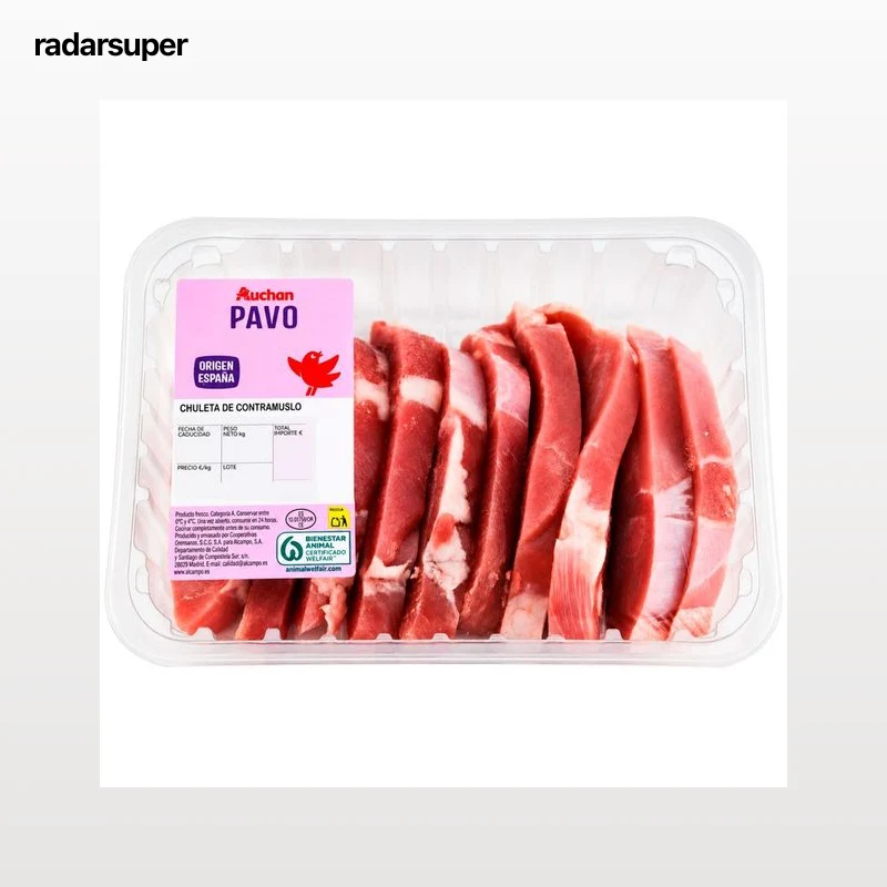 AUCHAN Chuletas de contramuslo de pavo Producto Alcampo.