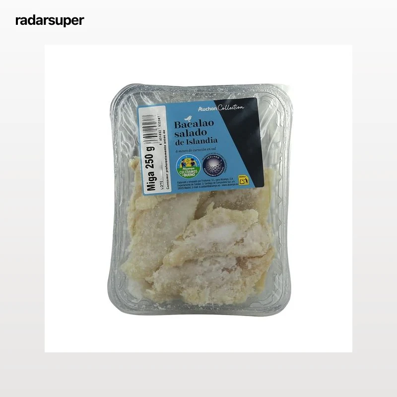AUCHAN Collection Bacalao salado Islandia migas 250 g. Producto Alcampo