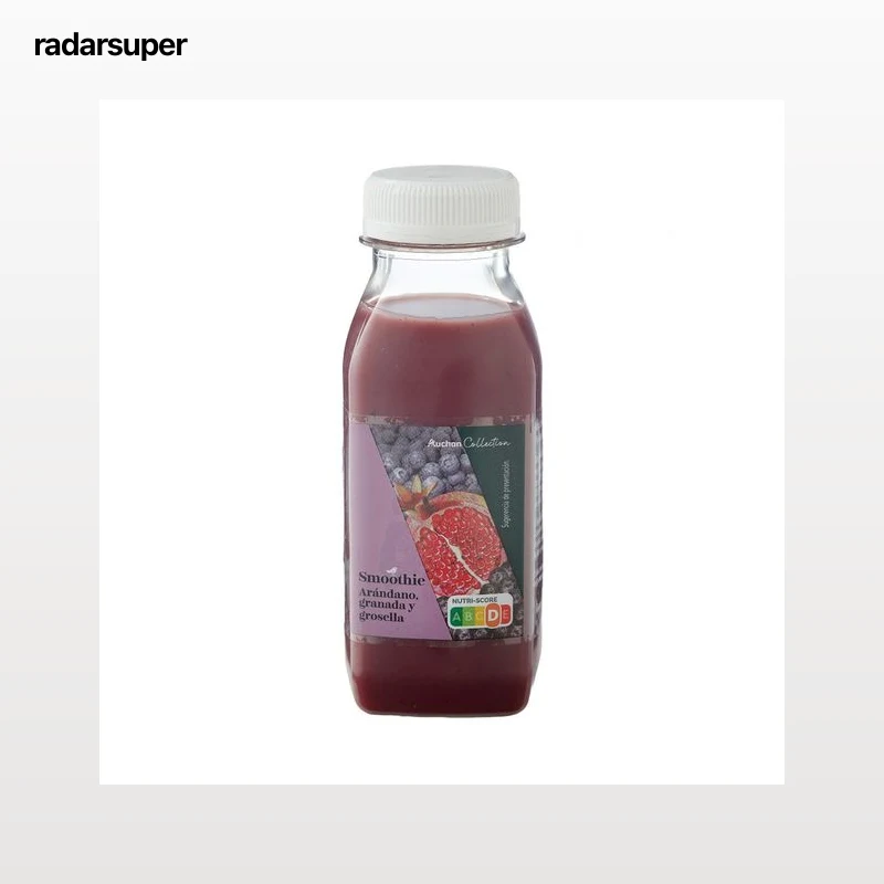AUCHAN COLLECTION Smoothie de arándanos, granada y grosella 250 ml Producto Alcampo Gourmet.