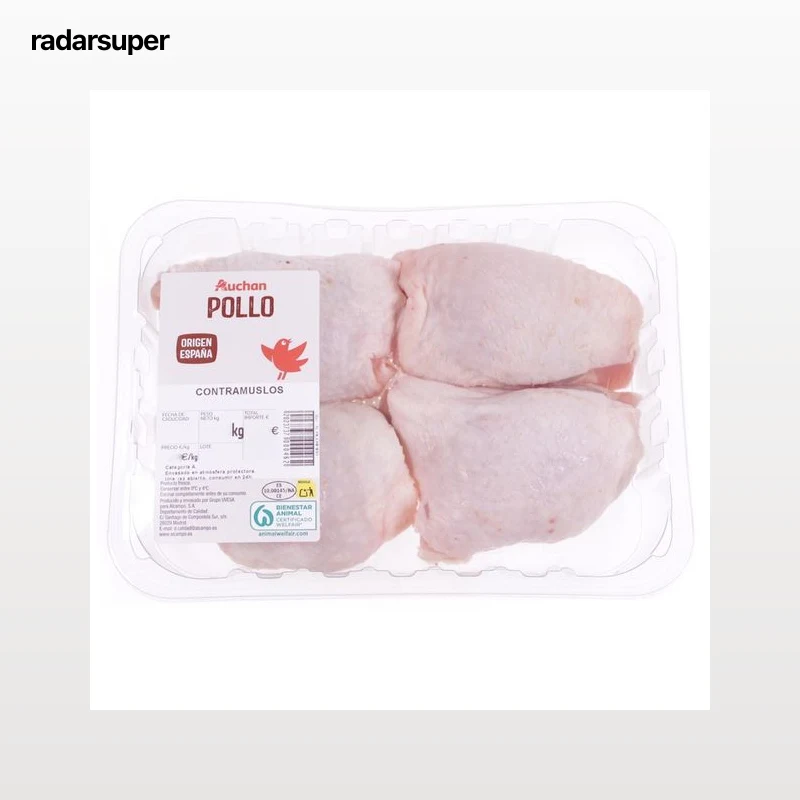 AUCHAN Contramuslos de pollo 4 uds. Producto Alcampo
