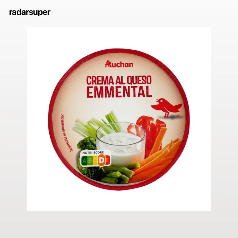 AUCHAN Crema de queso para untar Emmental 125 g. Producto Alcampo