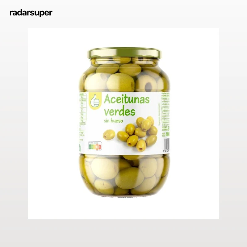 AUCHAN ECONOMICO Aceitunas verdes sin hueso - 400gr