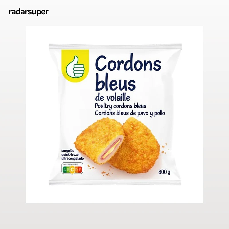 AUCHAN ECONOMICO Cordons bleus de pavo y pollo 800 g